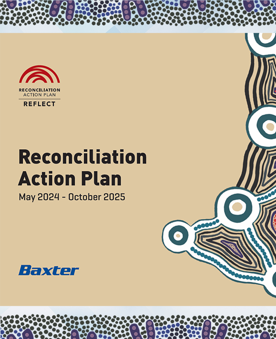 Front cover of Baxter Healthcare Reflect Reconciliation Action Plan 2024